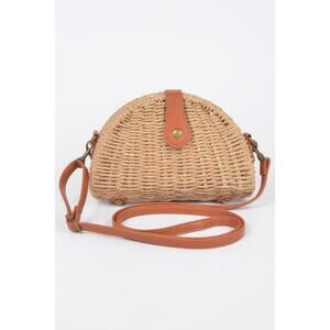 Semi Circle Bamboo Women Clutch